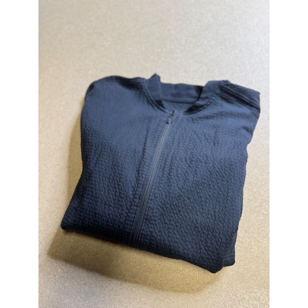 Lululemon‎ Textured croped Jacket Black Full Zip Lightweight Women's $89